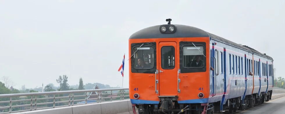 Thailand-Laos train on a friendship bridge