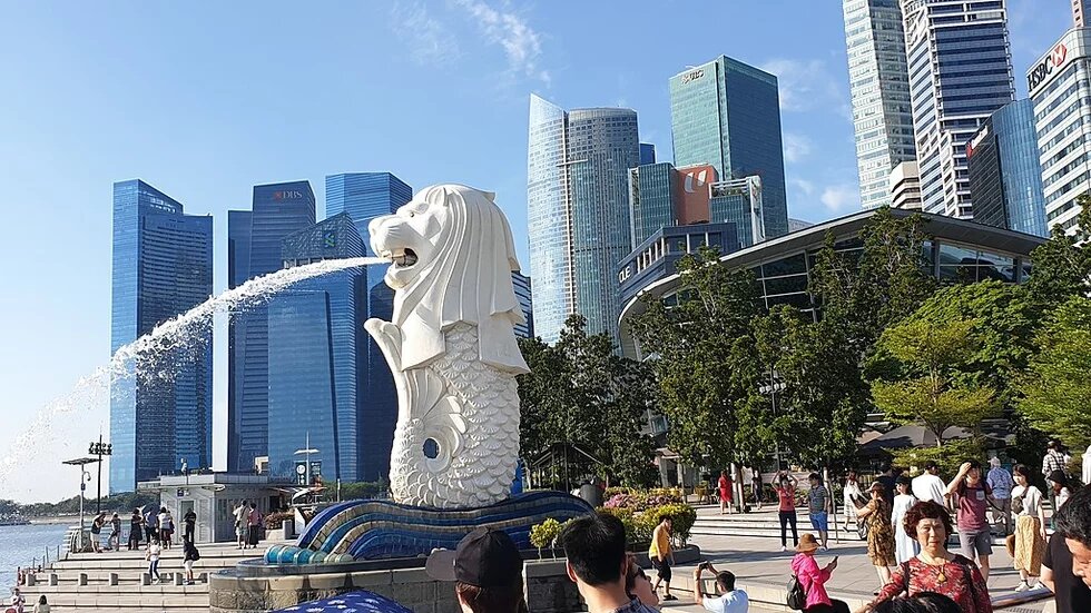 Merlion statute in Singapore