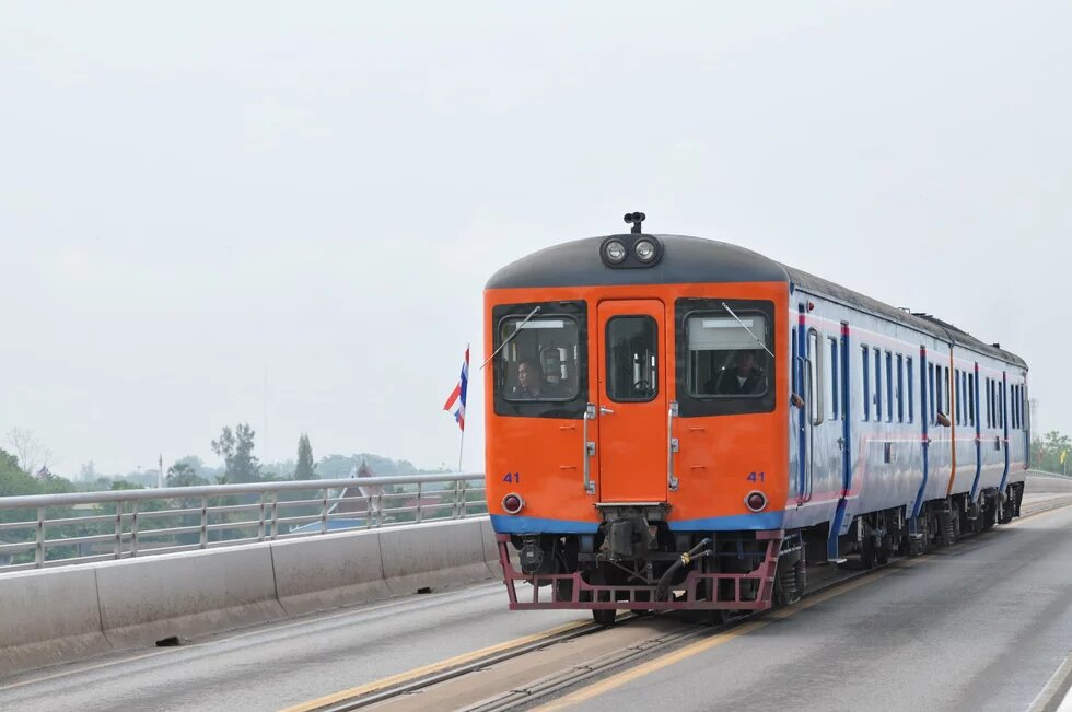 Thailand-Laos train on a friendship bridge