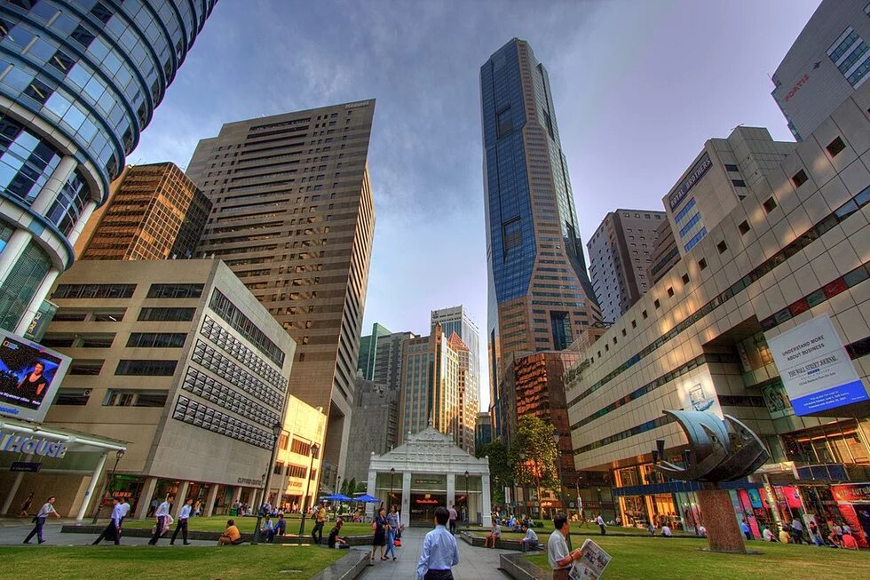 Raffles Place in Singapore