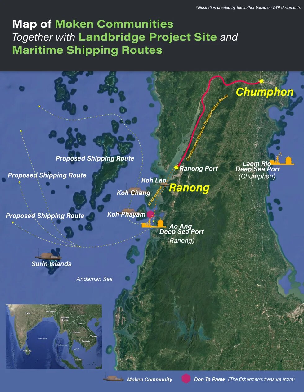 Map of Mogan community and Landbridge