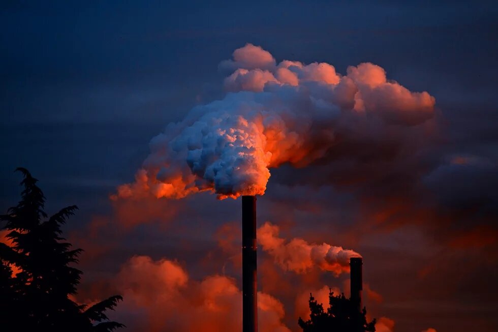 Smoke coming out of pipe Pollution